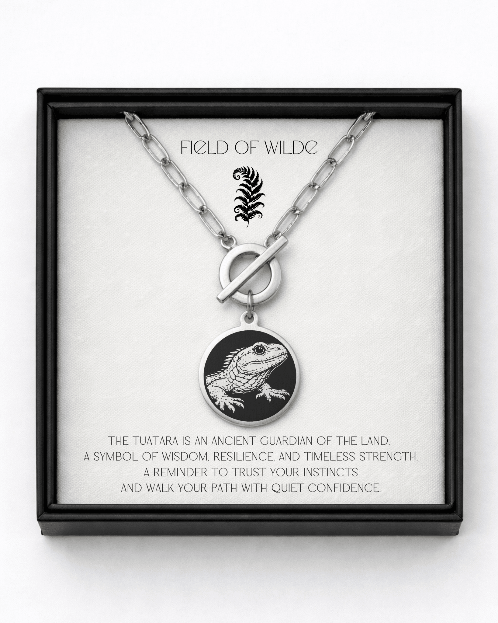 Tuatara Necklace - Kowhai and Sage