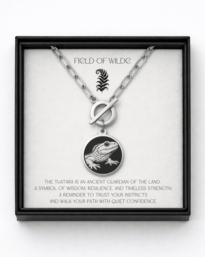 Tuatara Necklace - Kowhai and Sage