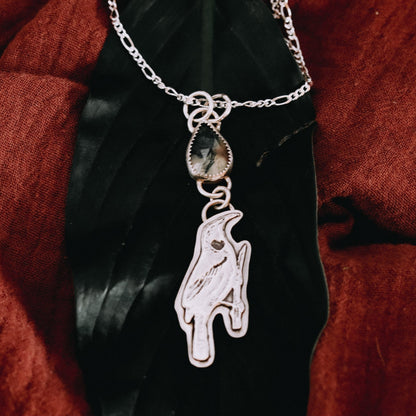 Tui Moss Agate Necklace - Kowhai and Sage