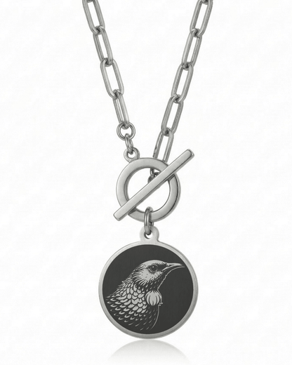 Tūī Necklace - Kowhai and Sage