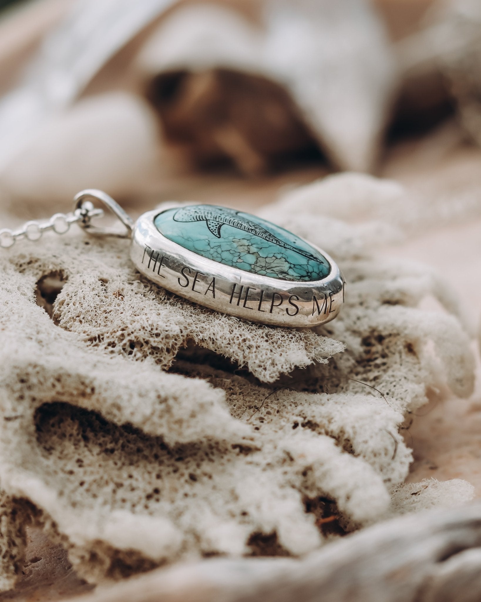 Turquoise Whale Shark Necklace - Kowhai and Sage