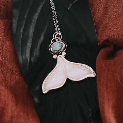 Whale Tail Turquoise Necklace - Kowhai and Sage