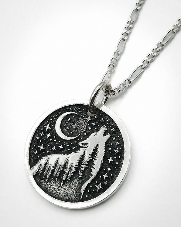 Wild At Heart Wolf Necklace - Kowhai and Sage
