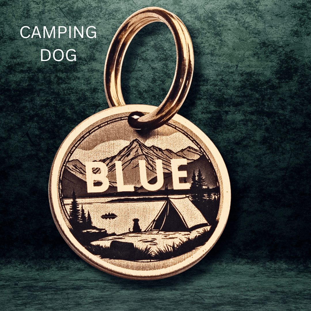 Custom Pet Tags Kowhai and Sage