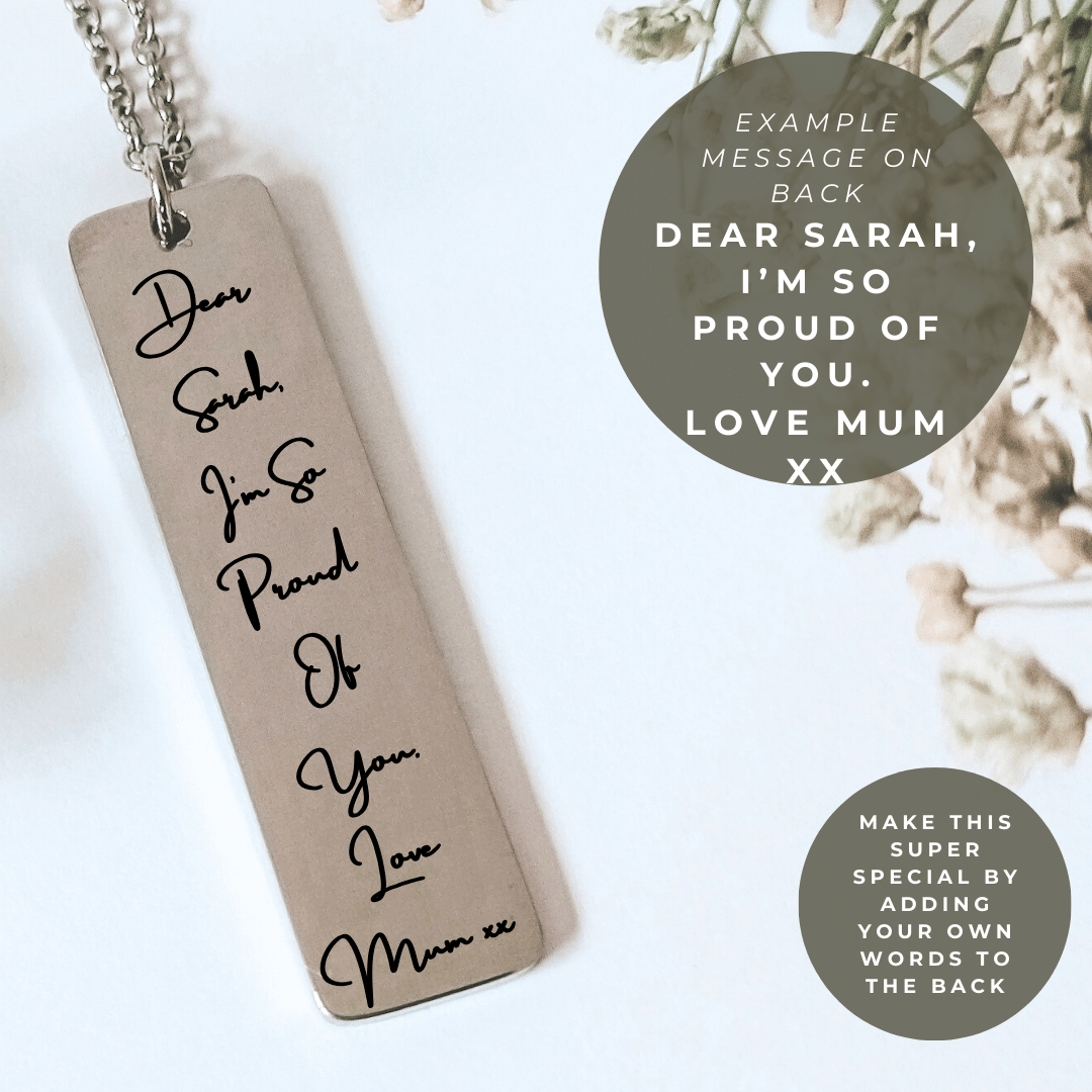 Custom Quote Necklace - Kowhai and Sage