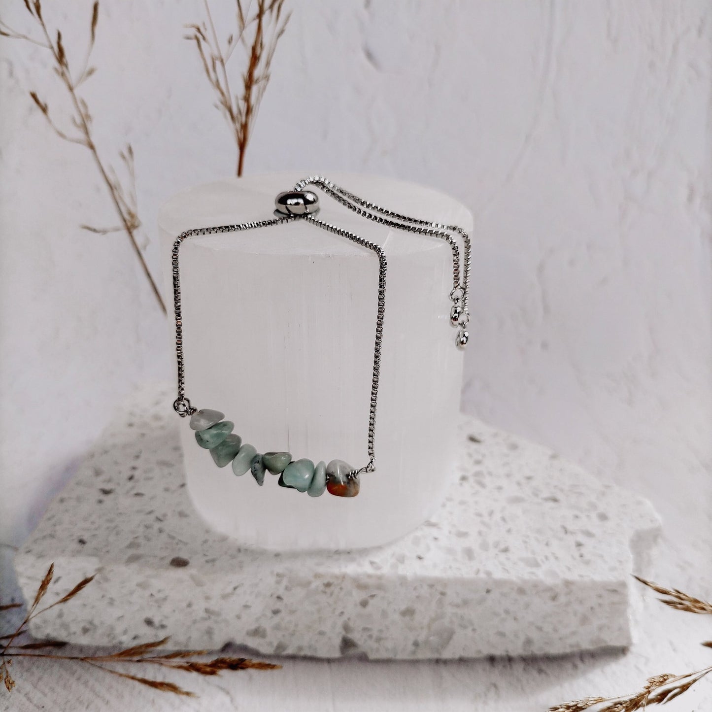 Turquoise Adjustable Silver Bracelet - Kowhai and Sage