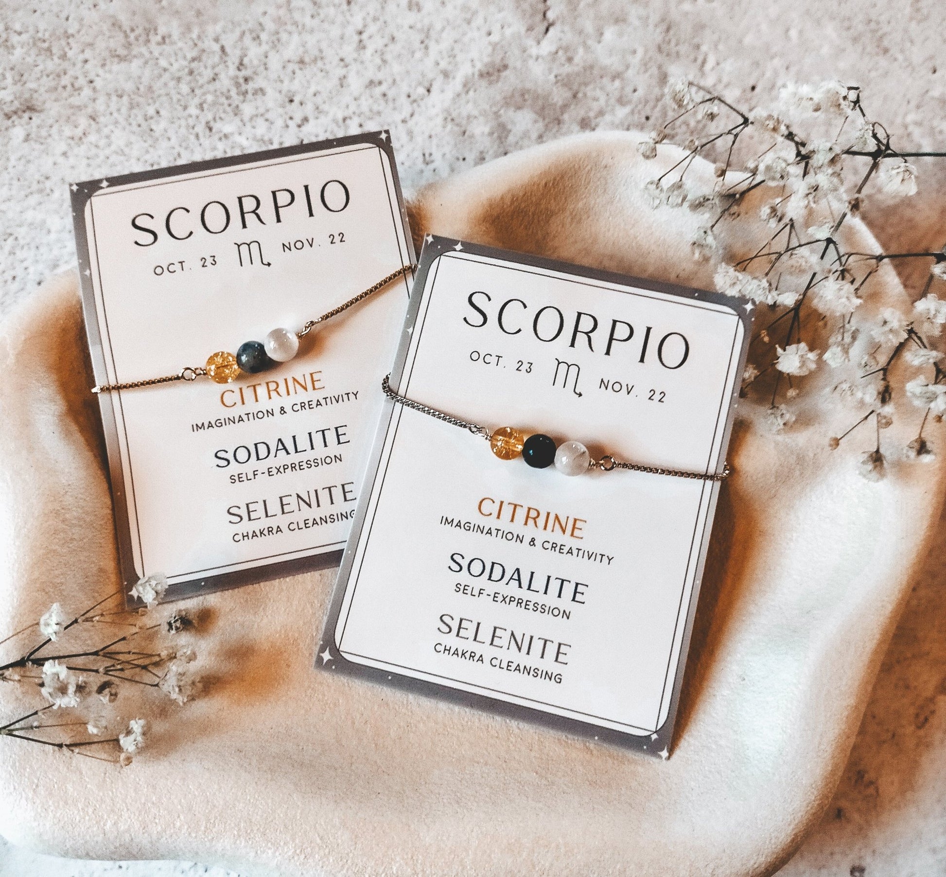 Zodiac Bracelets - All 12 Star Signs Available - Kowhai and Sage